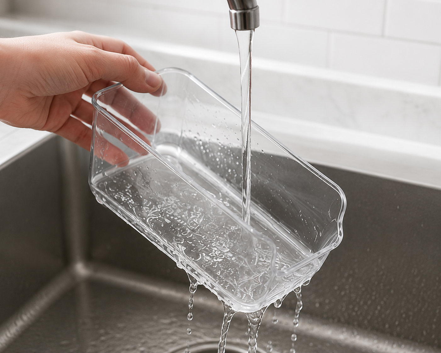 Premium Clear Fridge Organizer Bin ( Pack Of 2 )