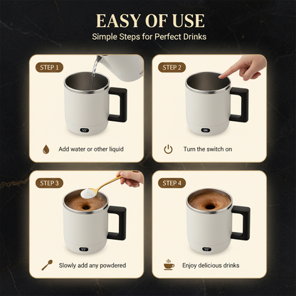 Kitchiq™ HeatKeep Pro — Portable Electric Self-Heating Mug