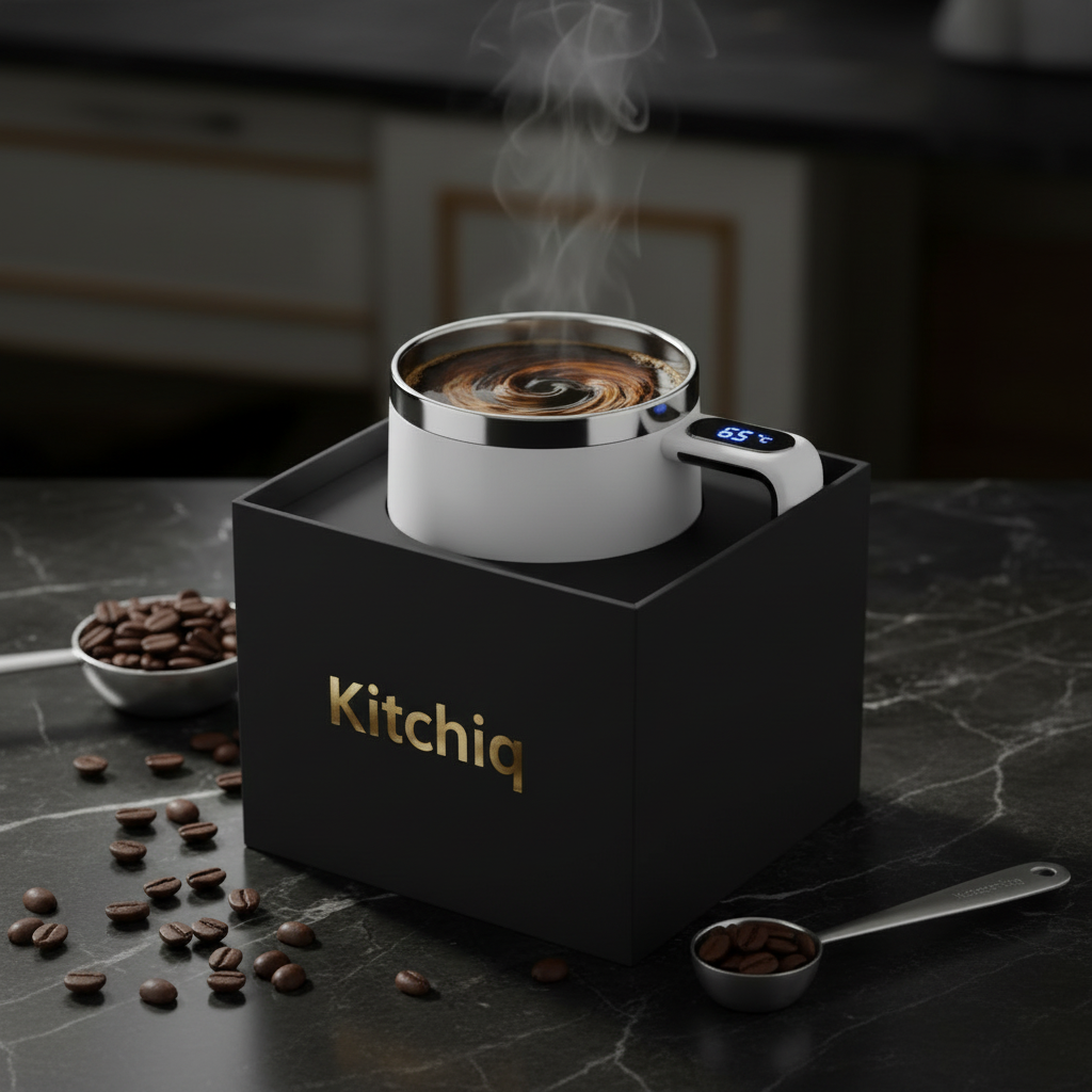 Kitchiq™ HeatKeep Pro — Portable Electric Self-Heating Mug
